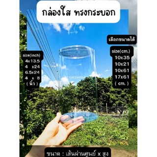 กล่องพลาสติกใส กลม ทรงกระบอก 4x13 นิ้ว / 17x61 นิ้ว ใช้ใส่ของขวัญ วัน​วาเลนไทน์ กุหลาบ ตุ๊กตา ของชำร่วย กล่องกลม​