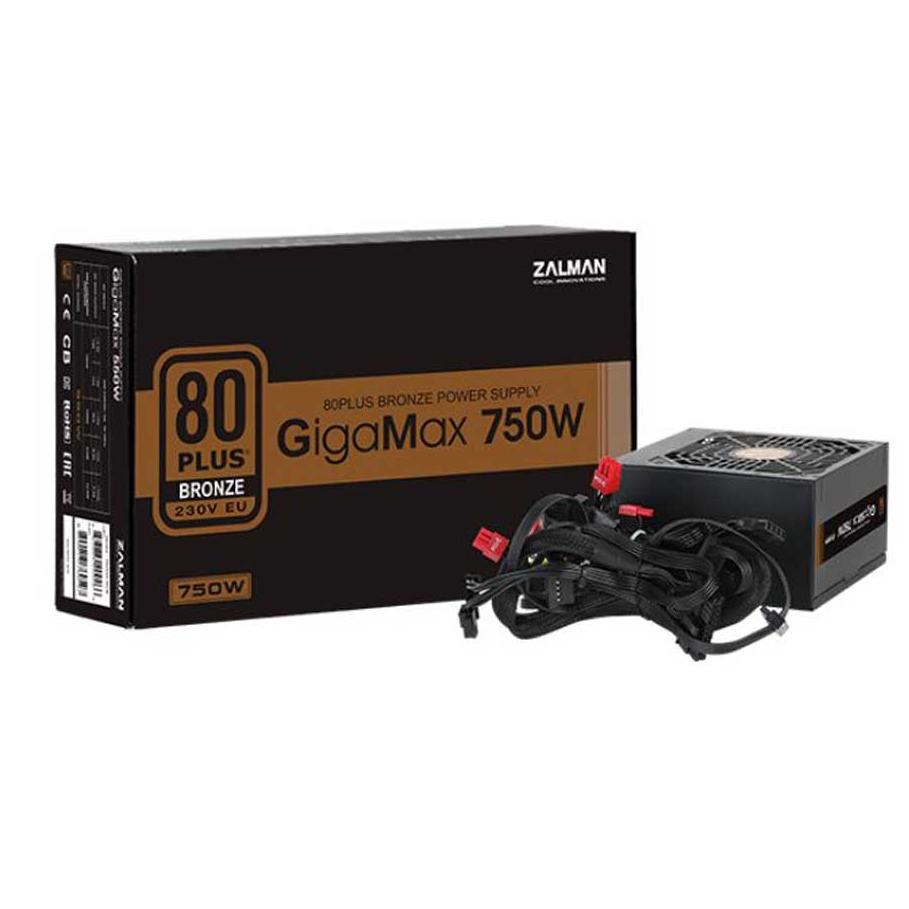 Zalman GigaMax ZM750-GVII 750W 80+ BRONZE พาวเวอร์ซัพพลาย ATX สีดำ