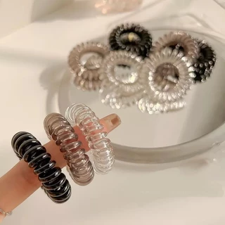 BBR06 หนังยางมัดผมแบบเกลียว ชุดหนังยางมัดผมแบบเกลียว ชุดหนังยางแบบเกลียวไล่สี ชุดหนังยาง9เส้นแบบเกลียว พร้อมส่งในไทย