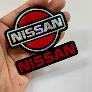 สติ๊กเกอร์​ Logo Nissan 3D ปั๊มนูน JDM สติกเกอร์ โลโก้ นิสสัน สีแดง แต่งรถ ติดรถ รถยนต์ รถกระบะ ติดกระจก ข้างรถ ท้ายรถ