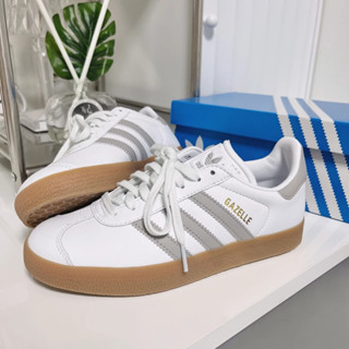 🇰🇷Adidas Gazelle White Grey/White Collegiate Navy  IG3508/IG3507 -พรีออเดอร์ - preorderoppa