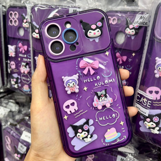 เคสการ์ตูนแบบนิ่ม คุโรมิ มีกระจก สำหรับรุ่น 13promax ไอโฟน i6 i7 i8  11 12 12pro 12promax 13 13pro 14 14pro 14promax