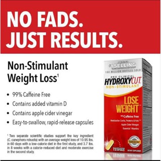 Hydroxycut pro clinical non-stimulant(72capsules)