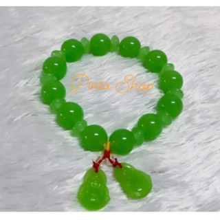 ส่งฟรี สร้อยข้อมือเรซิ่น สีเขียว  ห้อยจี้ปี่เซียะ เรียกเงินเรียกทอง เสริมดวง รับทรัพย์ ค้าขายค่ำรวย ขายดี พร้อมส่ง