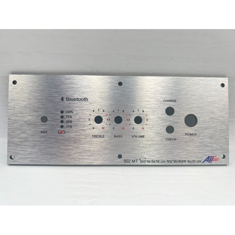 เพลท zk-502mt (ช่อง5*16)ไม่ย้ายสีทองวัสดุคอมโพสิตหนา3มิล วัตแบตเม็ดไฟสวิตช์เปิดปิด 12มิล /Dc8 มิล