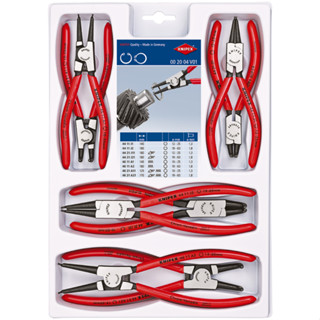 ชุดคีมหุบ-คีบถ่างเเหวนล็อคสลัก  KNIPEX NO.00 20 04 V01 Circlip Pliers Sets 8pcs.Factory Gear By Gear Garage