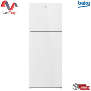 [0% 10 เดือน] (Beko) ตู้แช่เย็นและแช่แข็ง (ช่องแช่แข็งด้านบน, 66 ซม.) RDNT371I40VHFSGW