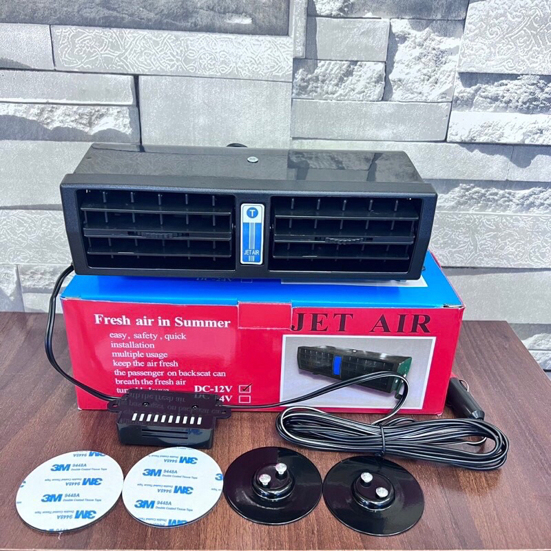 พัดลมแอร์ติดรถยนต์ JET AIR มีที้ง12Vและ24Vพร้อมส่งค่ะ