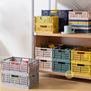 [พร้อมส่ง !🔥]ตระกร้า เก็บของ พับได้ กล่องเก็บของ KET ตกแต่งบ…