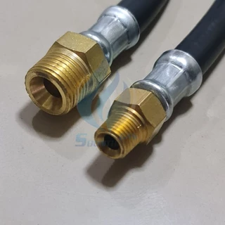 สายพิกเทล (Pigtail Hose) เขี้ยวล็อค ขนาดเกลียว 1/4,1/2 ยาว 60,80,100,120,150,200 ซม.