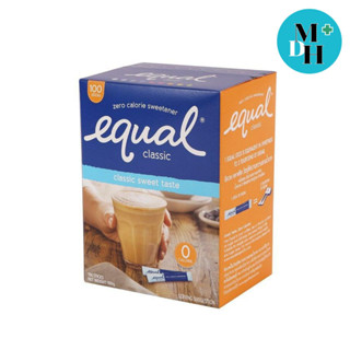 Equal อิควลชนิดผง ให้ความหวานแทนน้ำตาล 100 ซอง 1 กล่อง 02376