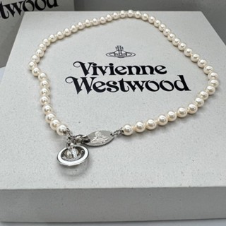 💐💥รุ่นใหม่มาด่วนค่ะ💥 New Viviennewestwood necklaceโลโก้ สีขาว และสีชมพูอะไหล่เงิน