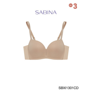 Sabina ซาบีน่า เสื้อชั้นใน Seamless Fit (ไม่มีโครง) รุ่น Modern V รหัส SBXI1301CD สีเนื้อเข้ม