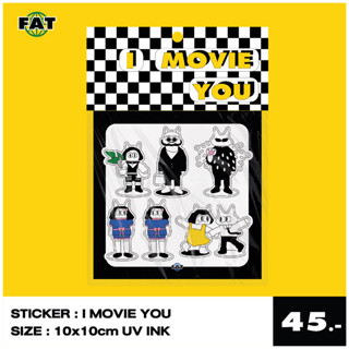 STICKER I MOVIE YOU ตกแต่งโน๊ต เฟรมการ์ด diy สติกเกอร์ไดคัท fatclub