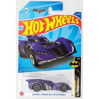 22HW Hot wheels โมเดลรถฮอทวีลขนาดเล็ก 🔅 Batman Arkham Asylum Batmobile purple color การ์ดสวย ใหม่ พร้อมจัดส่ง Hobby Duck