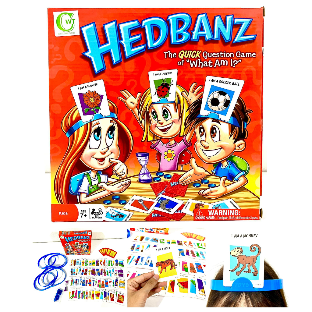 เกม Hedbanz ใบ้คำภาษาอังกฤษ Who am I? สินค้าอยู่ไทย เกมได้ศัพท์น่ารู้มากมาย ออกใ
