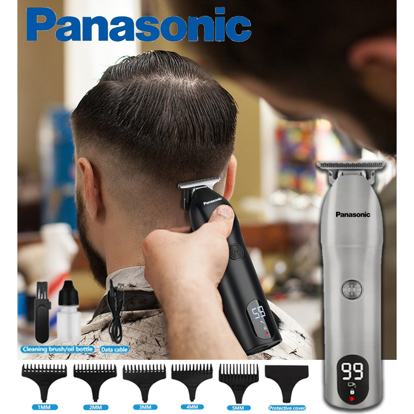 แท้100% ！ไร้กังวลหลังการขาย Panasonic ปัตตาเลี่ยนตัดผม hair clipper LK-1922 ปัตตาเลี่ยนตัดผมไฟฟ้า หน้าจอ LED（แจกฟรี 9 รา