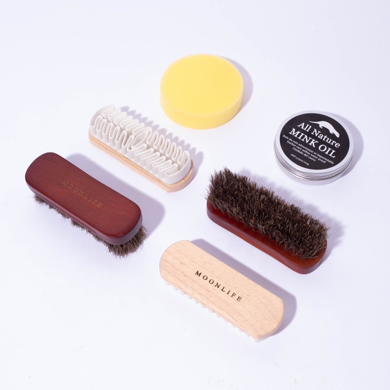 แปรงทำความสะอาดรองเท้าหนัง แปรงทำความสะอาดหนังกลับ แว๊กซ์ มิ้งค์ออยล์