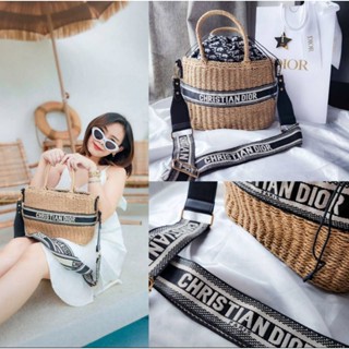 กระเป๋าสาน  Basket bag  สะพาย Crossbody  . วัสดุจากธรรมชาติไม่ใช่พลาสติก งานพร้อมสายสะพาย