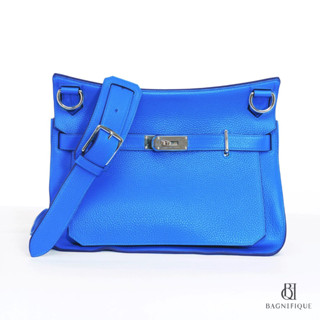 HERMES JYPSIERE 34 BLUE TOGO SHW STAMP Q