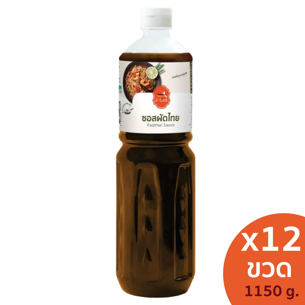 J-Lek (เจ๊เล็ก) ซอสผัดไทย ขนาด 1150 กรัม แพ็ค 12 ขวด