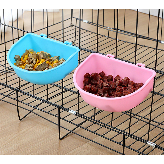 PEKO PET&CAT ชามอาหารติดกรง ถ้วยอาหารแขวนกรง ชามอาหารสัตว์เลี้ยง สำหรับติดกรงสัตว์เลี้ยง