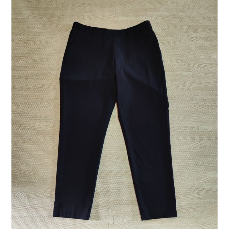 Uniqlo กางเกง Ezy Smart Ankle Pants สีกรม Size XL หญิง มือ2
