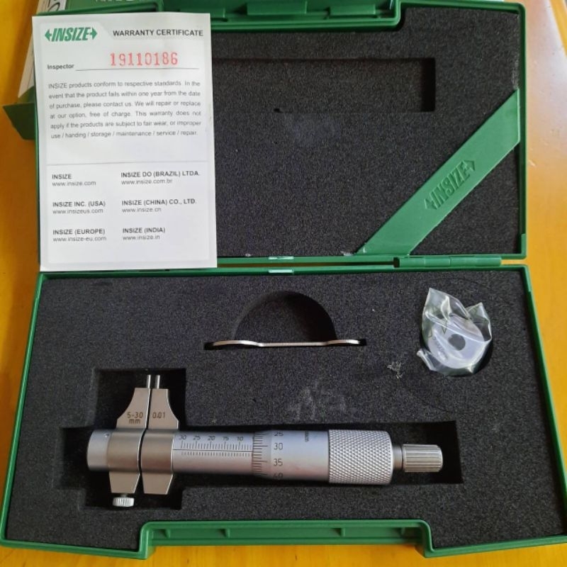 ไมโครมิเตอร์วัดใน Inside Micrometer 5-30, 25-50, 50-75, 75-100 mm INSIZE รุ่น 3220