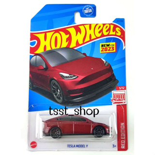 Hotwheels 1/64 Red Edition USA Only Tesla Model Y