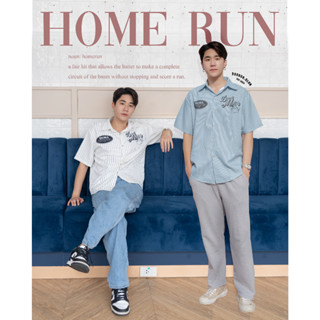 New collection !! เสื้อเชิ้ต Home Run Oversize (ถ่ายจากสินค้าจริง)