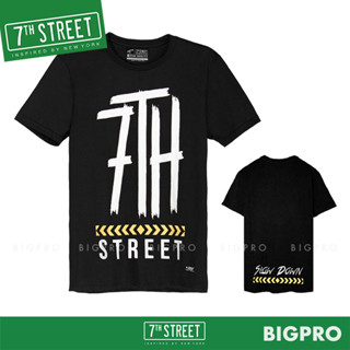 เสื้อยืด แนวสตรีท 7th Street รุ่น Slow Down (ดำ) SLD002 ของแท้