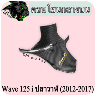 คอนโซนกลางบน WAVE 125 i ปลาวาฬ (2012-2017) เคฟล่าลายสาน 5D พร้อมเคลือบเงา ฟรี!!! สติ๊กเกอร์ AKANA 1 ชิ้น