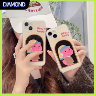 💲คูปองเคลม💲เคสไอโ case for iphone 11 12 Mona Lisa loopy เคส 14 13 12 11 pro max ซิลิโคนเหลวป้องกันการตกหล่น