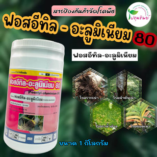 ฟอสอีทิล-อะลูมิเนียม 80 ขนาด 1 กิโลกรัม สารป้องกันกำจัดโรคพืช ป้องกันโรครากเน่า โรคราน้ำค้าง โรคยอดเน่า โรคใบร่วง