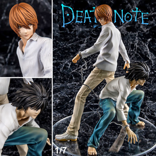 ฟิกเกอร์ Death Note เดธโน้ต สมุดสังหาร Kira Light Yagami &amp; L ไลท์ คิระ และ แอล ลอว์ไลท์ 1/7 Figure Anime โมเดล อนิเมะ