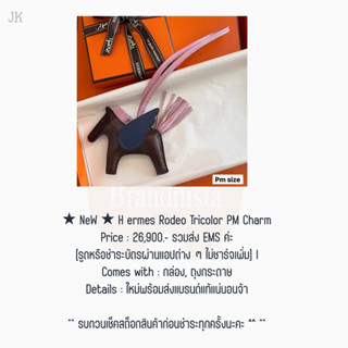 ★ NeW ★ H ermes Rodeo Tricolor PM Charm