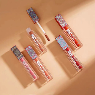 SANIYE，ลิปสติกเคลือบกํามะหยี่สีนู้ดเคลือบ 8สี