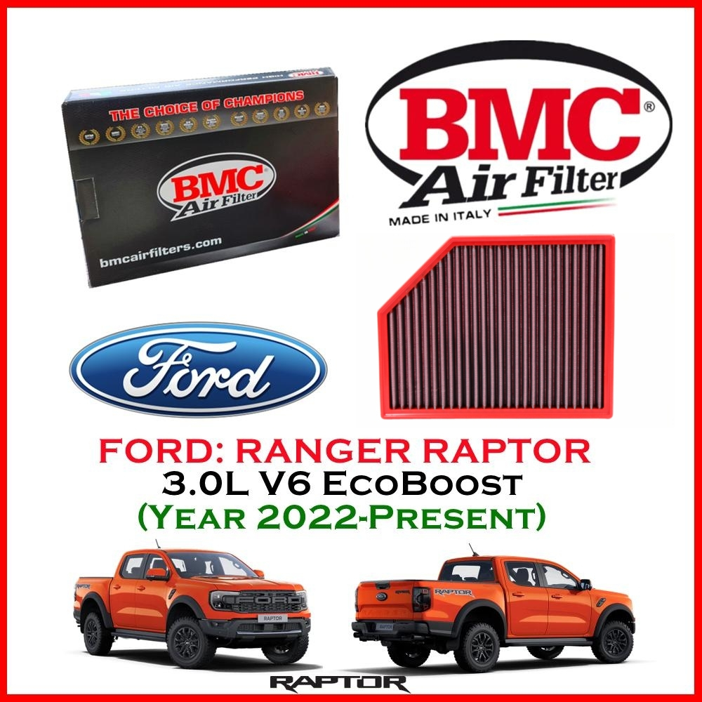 BMC Airfilters® (ITALY) Performance Air Filters กรองอากาศแต่ง Ford:Next Gen Ranger Raptor 3.0 V6 EcoBoost (ปี 2022-ปัจ)