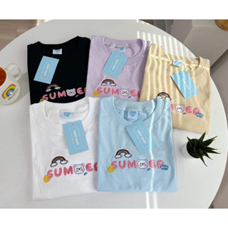 เสื้อโอเวอร์ไซสอกใหญ่งานสกรีนลายหมีsummer