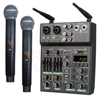 MIXER microphone TADA รุ่น MX230 มิกเซอร์+ไมค์ลอย(คู่)