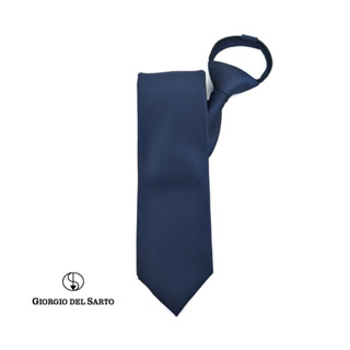 Giorgio Del Sarto Adults Zipper Tie Navy Blue ไทซิป เนคไทสำเร็จรูปสีกรม น้ำเงิน