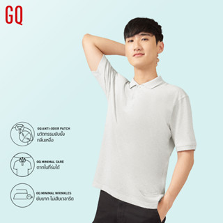 GQ Minimal Polo™ เสื้อโปโลยับยั้งกลิ่นเหงื่อ สีเทาอ่อน (มินิมอลโปโล)