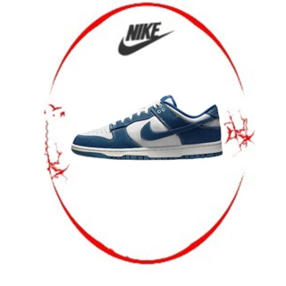 ของแท้ 100 % Nike Dunk Low "lndustrial Blue" รองเท้าผ้าใบส้นเตี้ยกันลื่นที่ดูดซับแรงกระแทกไม่จำกัดเพศ