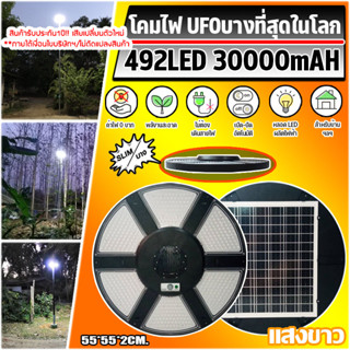 ไฟ led ufo บางที่สุดในโลก!! Super UFO โคมถนนโซล่าเซลล์ ใช้พลังงานแสงอาทิตย์ 492LED ประกัน 1ปี