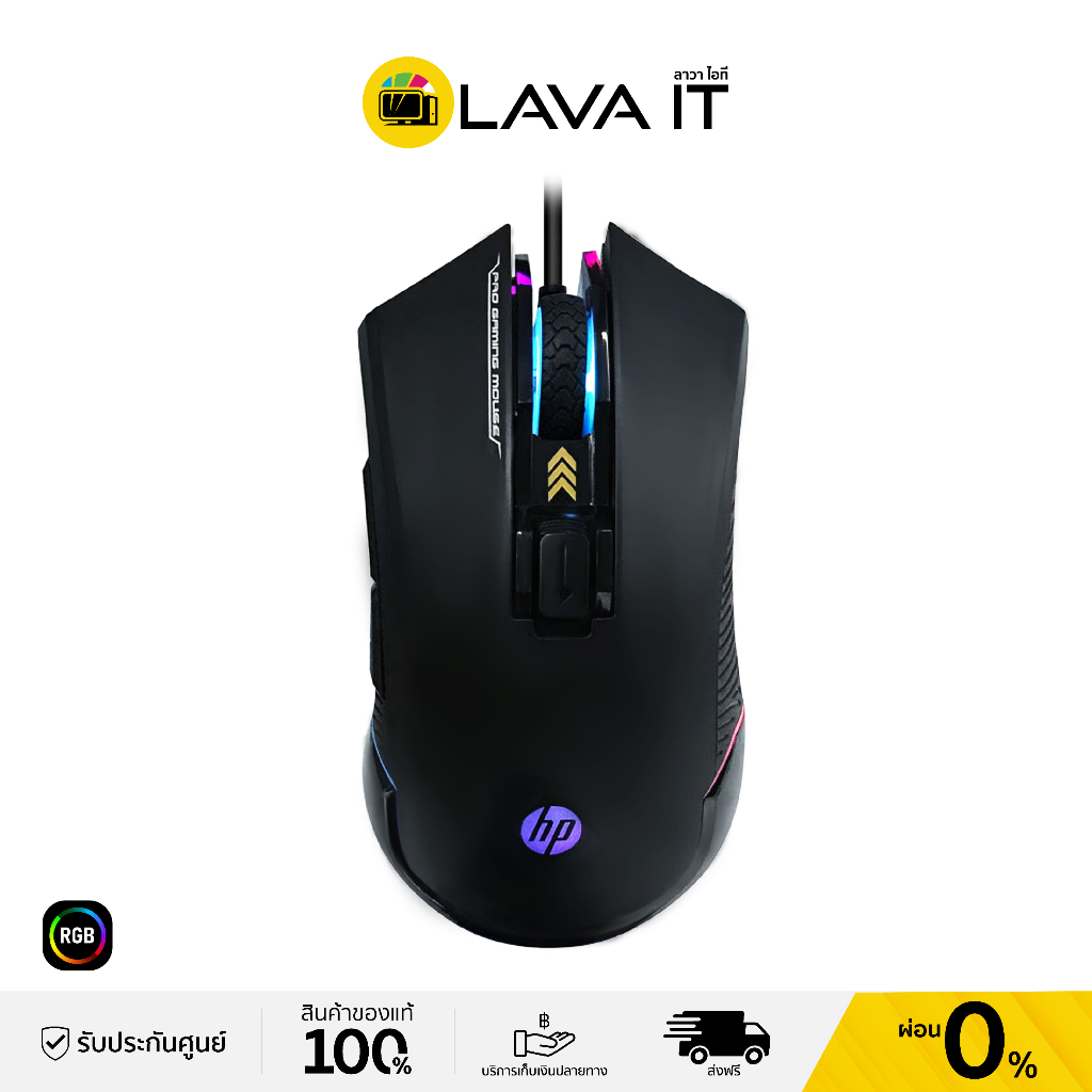 HP G360 Gaming Mouse Black เมาส์เกมมิ่ง (รับประกันสินค้า 2 ปี)