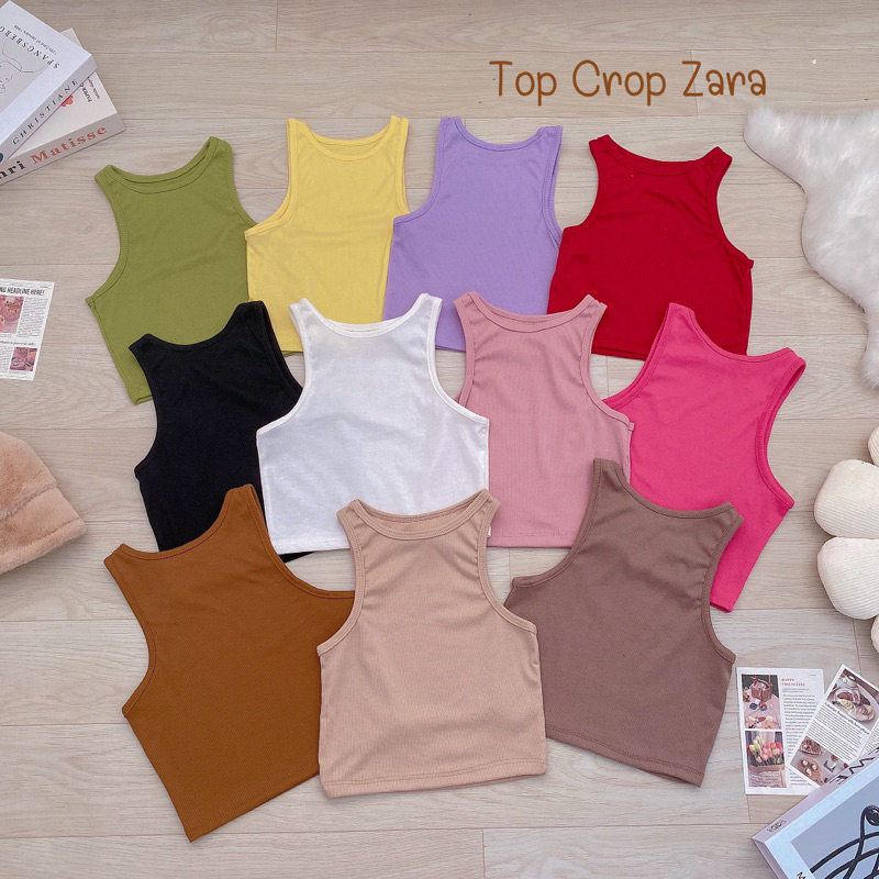 เสื้อกล้ามครอป Top Crop Zara ผ้าสวยนิ่ม ใส่สบาย