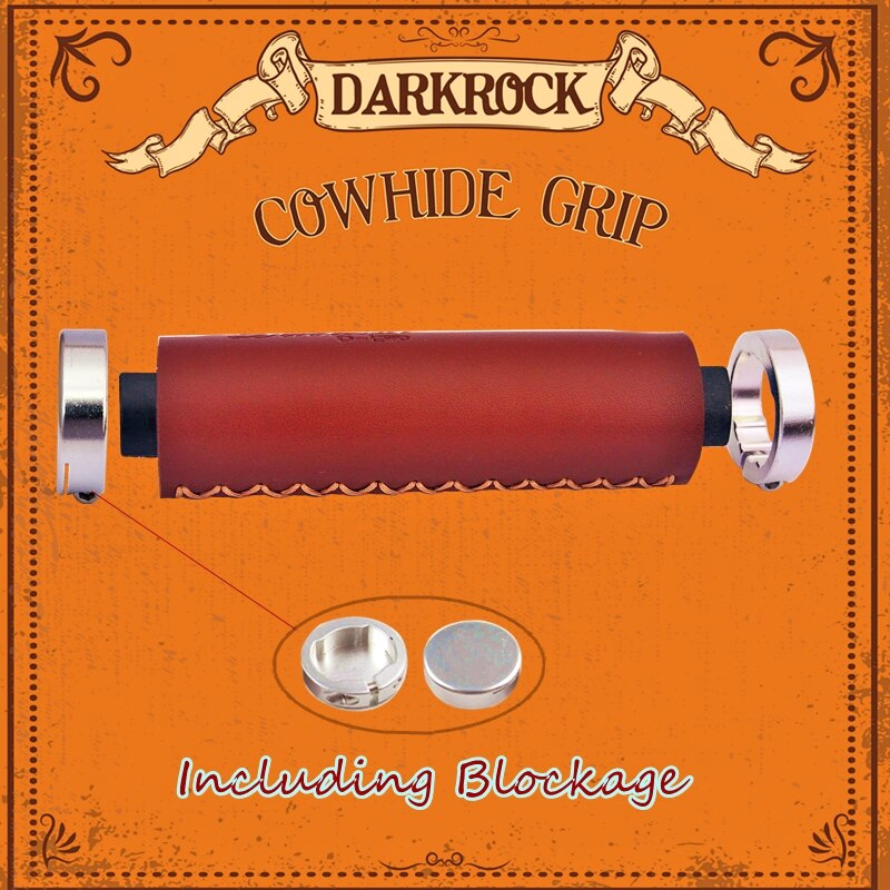 DARKROCK Cowhide Grip ปลอกแฮนด์จักรยาน  วัสดุหนังวัวแท้ ให้ความสวยงามสไตล์เรโทร ใช้งานได้ทนทาน จับกระชับมือ - รูปที่ 3