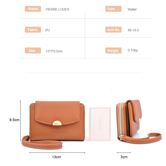 กระเป๋าสตางค์ใบสั้น Plerre Louseพร้อมส่ง กระเป๋าสตางค์ผู้หญิง แฟชั่น สไตล์เกาหลี PL86-18-2