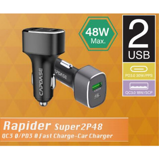 ที่ชาร์จในรถ Capdase Rapider Super 2P48 QC3.0/USB-C PD Car Charger