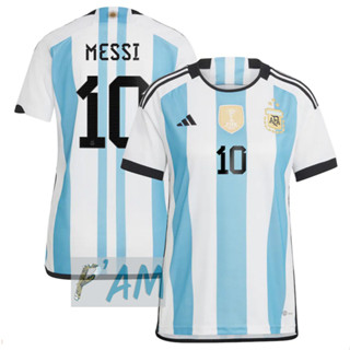 เสื้อบอลผู้หญิง ของแท้ ไลโอเนล เมสซี่ ของผู้หญิง Lionel Messi adidas Womens 2022 Winners Home Replica Jersey ไซส์ M